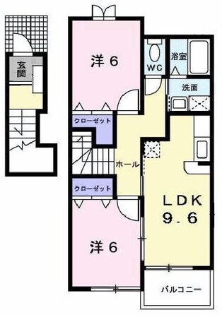 ヴィラ・ポポラーレIの物件間取画像